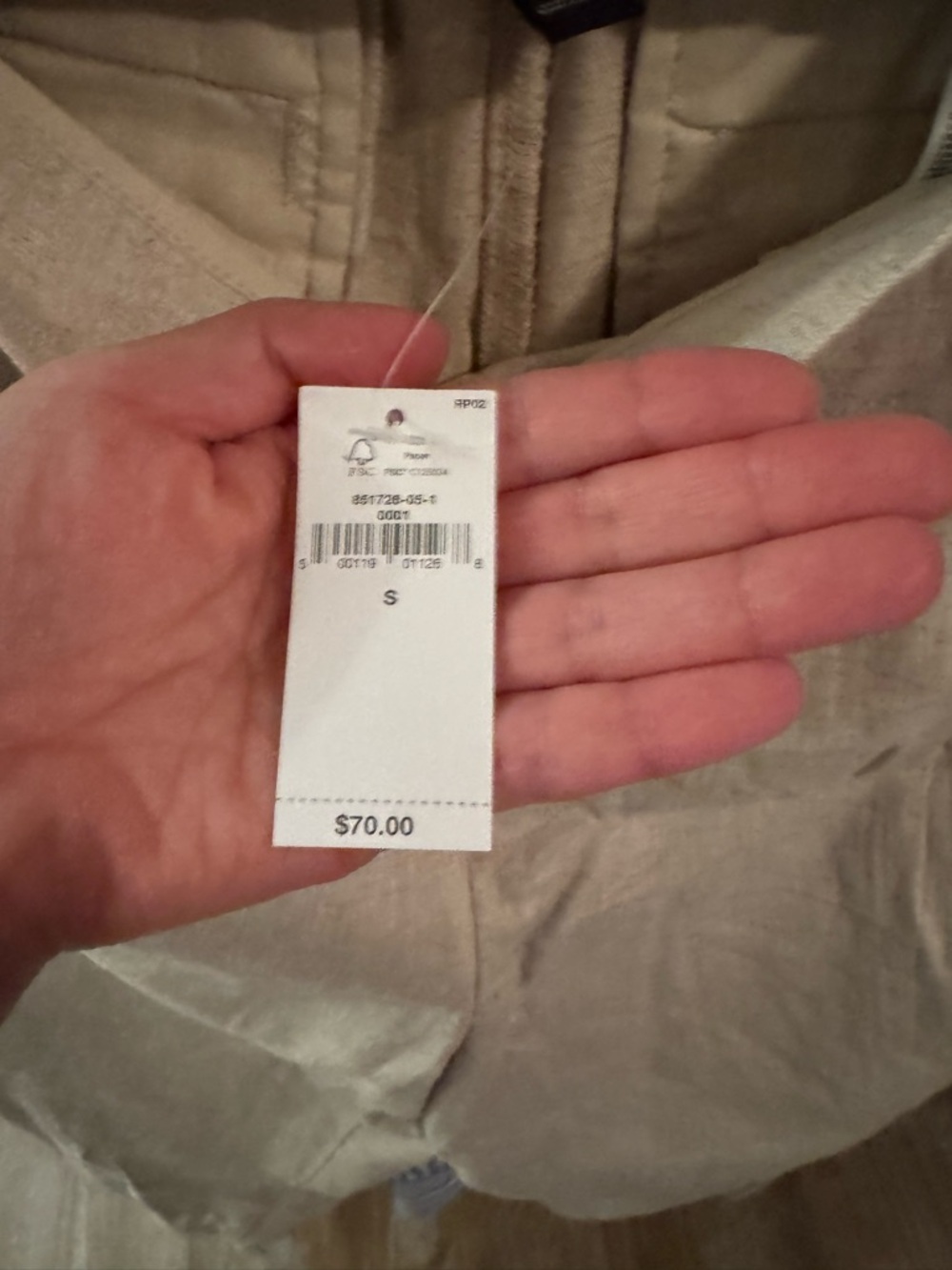 NWT- Banana Republic Cream Wide-Leg Linen-Blend Pants - Picture 5 of 5